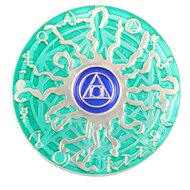 The Magician Geocoin - SS Blauw - XLE