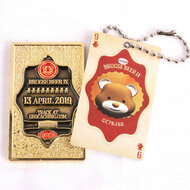 Brugse Beer 9 Geocoin + Tag - Polished Goud