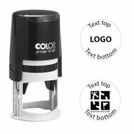 Log stempel - Printer - 40 mm rond - Eigen tekst/logo