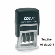 Log stempel Datum - 25x5 mm - Eigen tekst