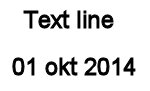 Log stempel Datum - 25x5 mm - Eigen tekst