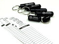 Set 5 x ronde Micro container, zwart + logsheets