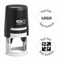 Log stempel - Printer - 40 mm rond - Eigen tekst/logo