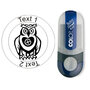 Owl Night Long - Stempel met  tekst, rond &Oslash; 25mm (Nr. 63)