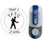 GPS Adventure - Stempel met tekst, &Oslash; 25mm (Nr. 58)