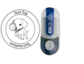 Cacher-Dog, stempel met tekst rond &Oslash; 25mm (Nr. 50)