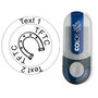 TFTC hoefijzer - stempel met tekst, rond &Oslash; 25mm (Nr. 45)