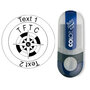 TFTC Kompas - Stempel met Text , &Oslash; 25mm (Nr. 14)