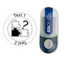 Mystery - stempel met tekst, rond &Oslash; 25mm (Nr. 12)