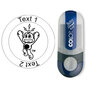 Signal - stempel met  tekst, rond &Oslash; 25mm (Nr. 06)