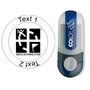 Groundspeak Logo - Stempel met tekst, &Oslash; 25mm (Nr. 01)