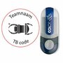 Log stempel TB - pocket 25 mm rond met teamnaam