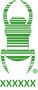 Travel bug - Sticker -  16,5 cm - Groen, decal
