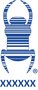 Travel bug - Sticker -  16,5 cm - Blauw, decal