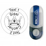 Sissi-Cacher stamp with text, round Ø 25mm (Nr. 09)