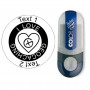 Geocaching Heart- stamp with text, round Ø 25mm (Nr. 20)