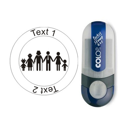 Geocaching Stempel 51 Caching Family rond Ø 25mm