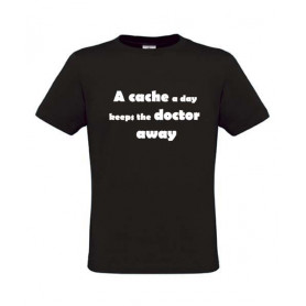 A cache a day, T-Shirt (zwart)
