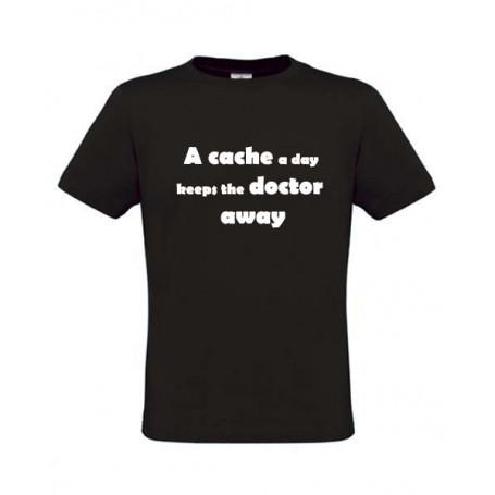 A cache a day, T-Shirt (schwarz)