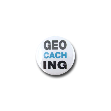 Geocaching - Button, blau (Nr. 40)