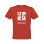 Groundspeak Logo, T-Shirt met teamnaam (rood)