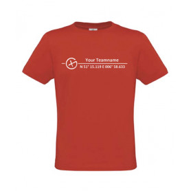 Logo + Koordinaten, T-shirt (red)