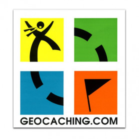 Full color logo sticker geocaching.com 7.5cm x 7.5cm