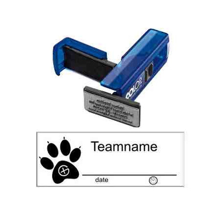 Log stamp - Dog track - 14 x 38 mm