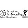 I'm not lost, I'm Geocaching trackable Aufkleber