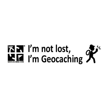 I'm not lost, I'm Geocaching Aufkleber