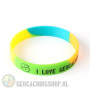 Wristband - I Love Geocaching multi color