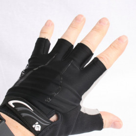 Fietshandschoenen Coolchange zwart half-vinger