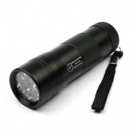 UV flashlight 12 LED black