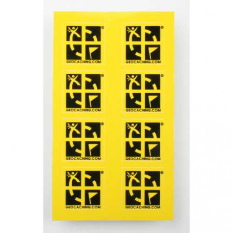 Mini sticker 8 pack yellow 2 x 2 cm