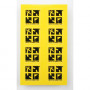 Mini sticker 8 pack yellow 2 x 2 cm