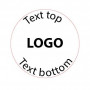 Log stamp - Printer - 24 mm circle - Own text/logo