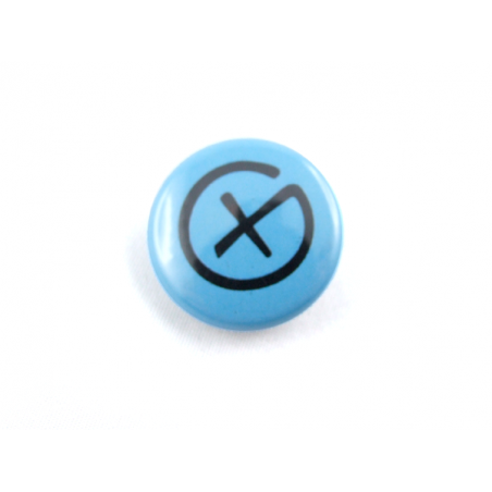 Geocaching Logo - Button, blue (Nr. 12)
