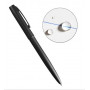 All weather metal clicker pen - blue ink