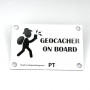 Zuignap plaatje Geocacher on Board (10 x 15 cm)