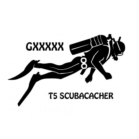 T5 Scuba trackable sticker