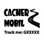 Zwarte uitgesneden Cacher Mobil sticker