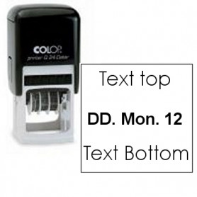 Log stamp Date - 24 x 24 mm - Own text/logo