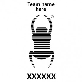 Travel bug Stamp - Pocket 14 x 38 - Own teamname