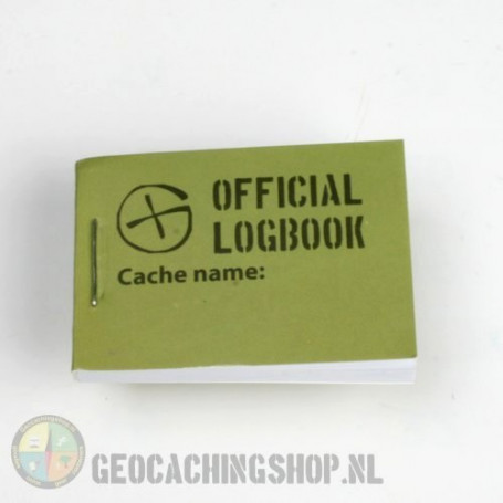 Logbuch Grün Geocaching, 35x50mm, 200 logs
