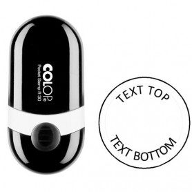 Log stamp - Pocket - 30 mm circle - Own text/logo