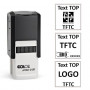 Log stempel - Printer - 20x20 mm - Eigen tekst/logo | Geocachingshop