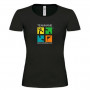 Groundspeak Logo Girlie T-shirt mit Name (farbig)