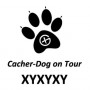 Cacher-Dog trackable sticker - Geocachingshop.nl