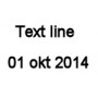 Logstempel Datum - 25x5 mm - Eigen tekst | Geocachingshop.nl