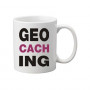 Coffee + tea Mug: Geocaching letters pink